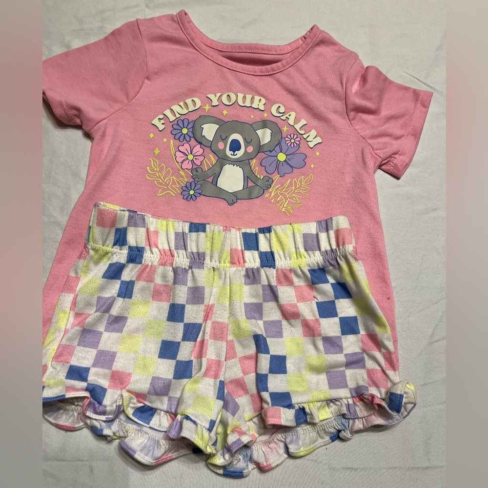 Wonder Nation XS Girls Short Pajama PJ Set